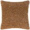 Tiwari Home 21" Caramel Brown and White Solid Square Throw Pillow - Down Filler